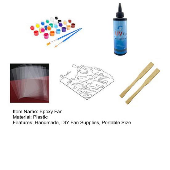 1 Set DIY Epoxy Handheld Fan Kit with UV Curing Lamp Epoxy