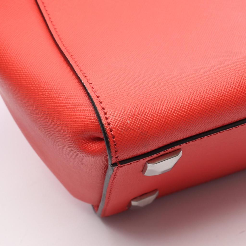 Used MCM 2WAY Handbag leather Red Used Women