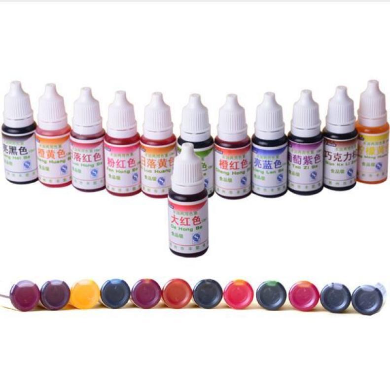 Buy 12 Colors America Edible Cream Baking Pigment Food Coloring Fondant