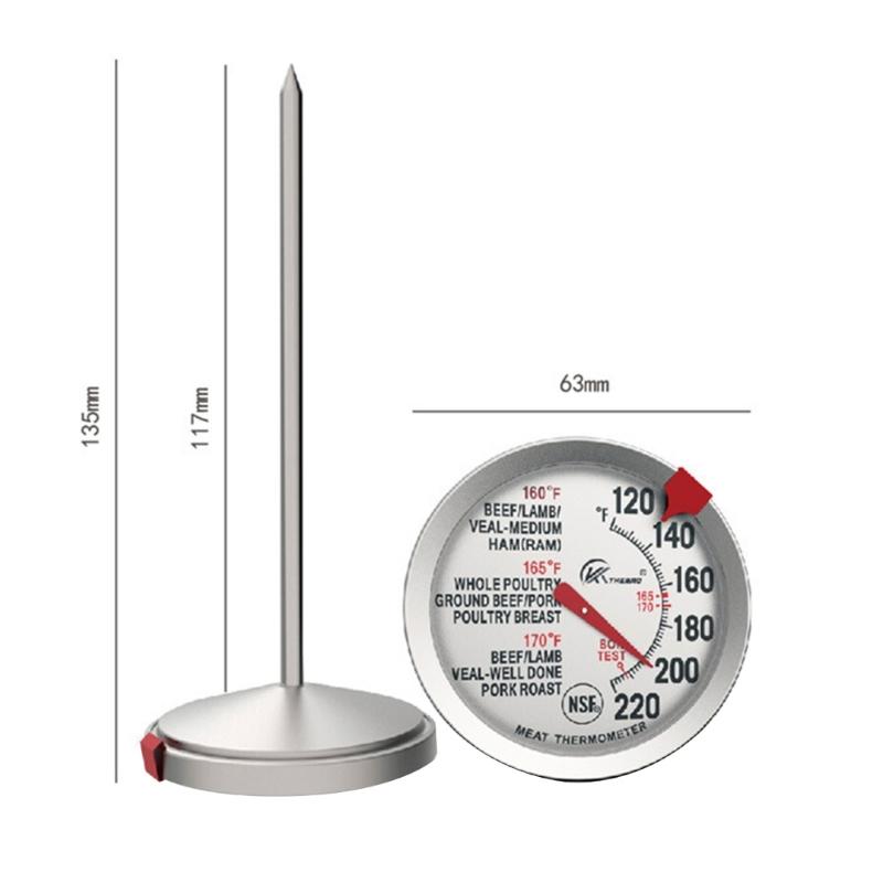 Kitchen Oven Thermometer Stainless Steel Dial Oven Thermometer Portable Food Cooking Baking Temperature Gauges