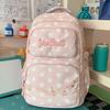 Schoolbag Oat Milk Card Star Galaxy School Bag Female Junior High School Student High Value Fashion College Wind Ridge Reduction Backpack