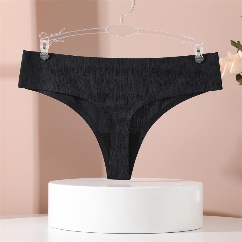 FINETOO Nahtlose Seidenunterwäsche Damen Höschen Sexy Low-Waist Stretch Einfarbig Dessous S-XL Mode