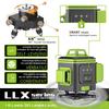 4D 12/16 Line 360° Portable Self-Leveling Spirit Level Horizontal and Vertical Cross Laser Projector New Green Light Laser Level