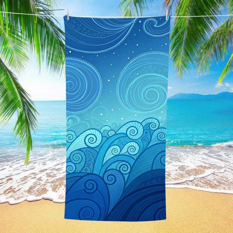 Vibrant Rainbow Spiral Tie Dye Print Beach Towel Quick Dry Sandproof Bohemian Towel Hippie Style Beach Pool Travel Yoga Towel