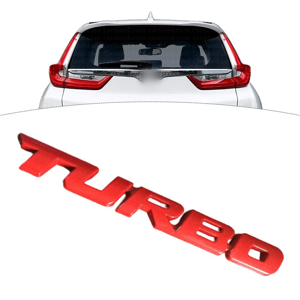 Turbocharged Labeling Car Logo 3D Stereoscopic Labeling Zinc Alloy Material Automotive Exterior Accessories