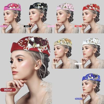 Elegant Women's Wool Beret Adjustable Party Beret Versatiles Hiphop Beret Hat for Spring Autumn Winter