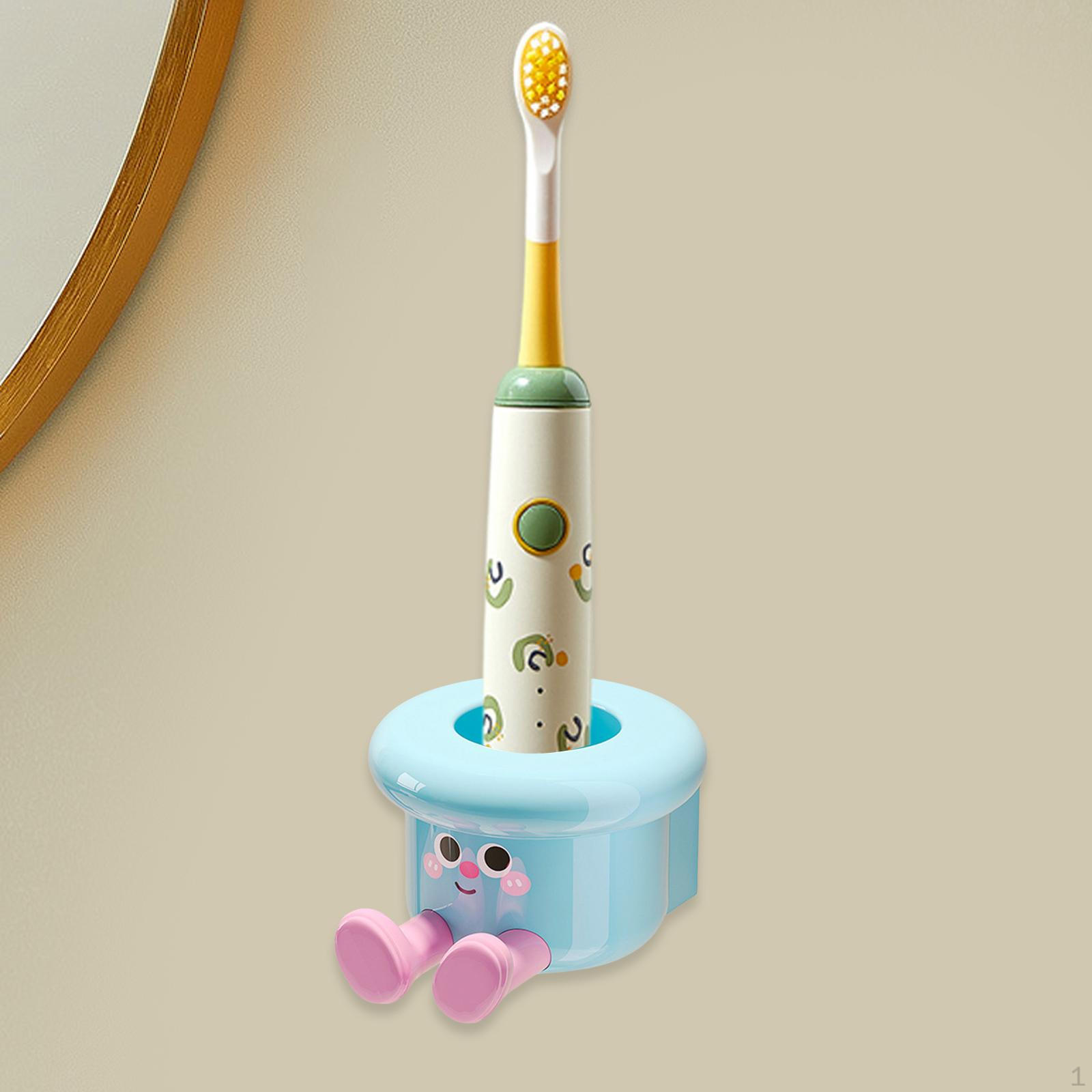 

Органайзер для ванной комнаты для электрических зубных щеток и кистей для макияжа, настенный синий