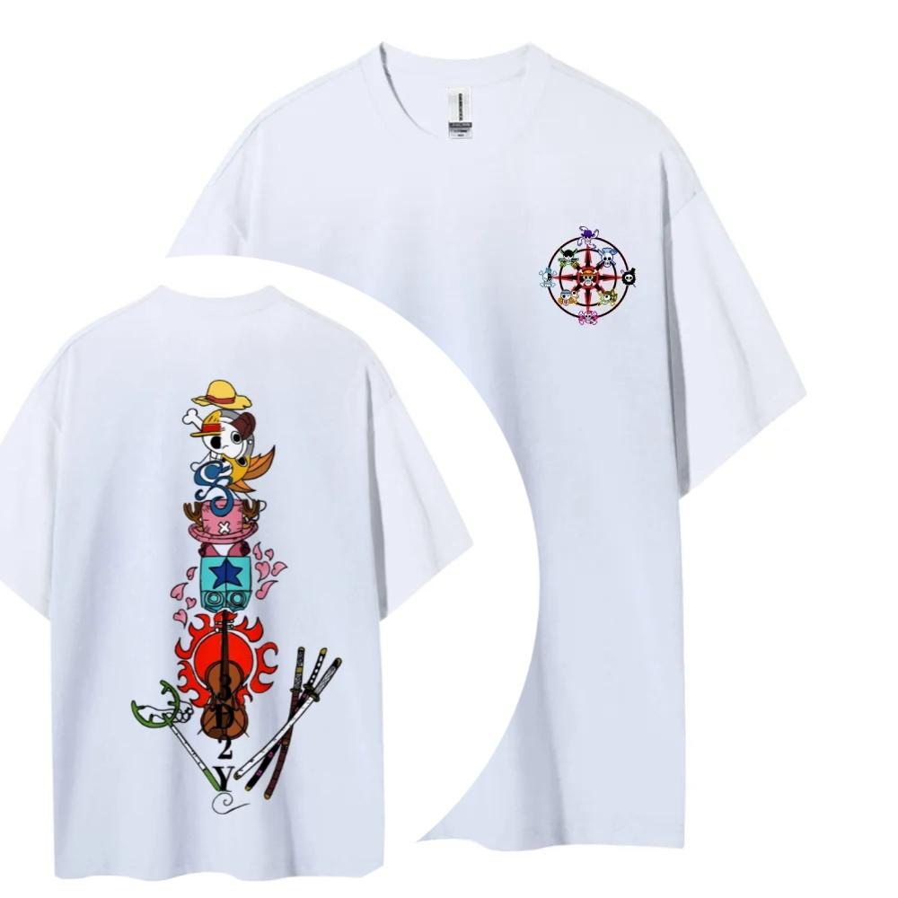 

ONE PIECE Japanese Hotblooded Anime Classic Characters Sports Casual Shortsleeved Comfortable Halfsleeved Popular Slayer 4XL