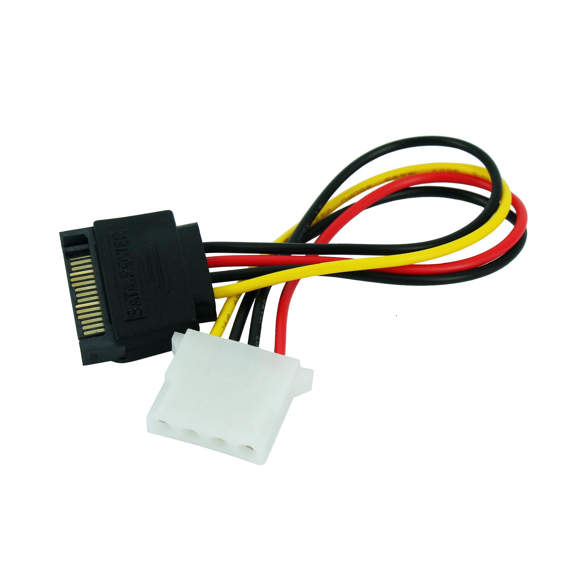 SATA to IDE 4Pin Cable Male to Female Power Supply for Computer Cable Extention Hard Drive Cable PC Extention Adapter and Cables 0.2M
