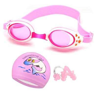 Occhialini da Nuoto per Bambini 3-12Y Ampia Visione Anti-Appannamento Anti-UV Occhiali da Nuoto Piscina con Tappi per le Orecchie Set Cuffia da Nuoto