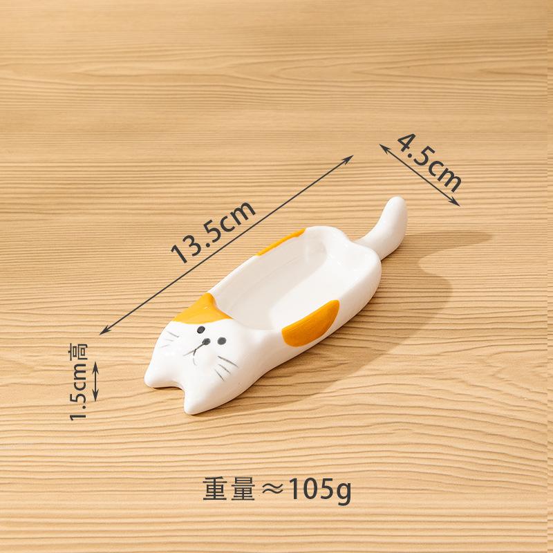 Cute kitten ceramic dipping dish hand-painted underglaze color household small taste dish sauce dish