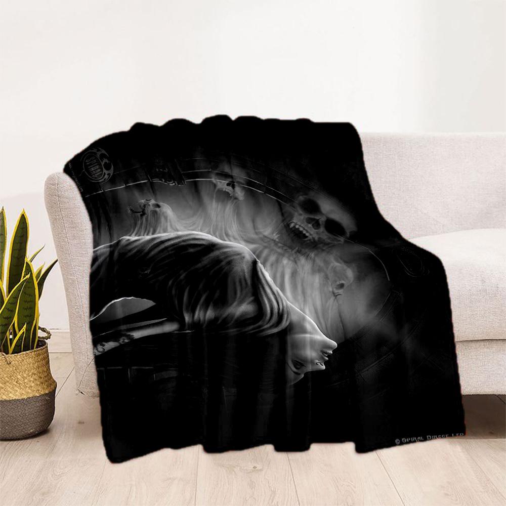 Gothic Style Blanket Ultra-Soft Perfect for Chair Livingroom Office for All Occasions Digital Print Suitable for Gifting Relatives and Friends
