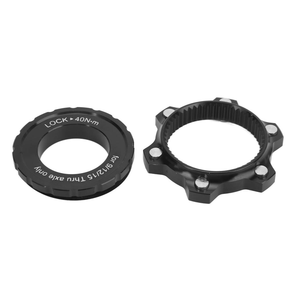 Bike Center Lock Disc To 6 Pin Disc Adapter Aluminum Alloy Bike Hubs Middle Lock Conversion Base with Lock Cover Black