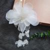Fabric Three-dimensional Flower DIY Reusable Organza Flower with Tassels Embroidered Handmade Hanging Flowers