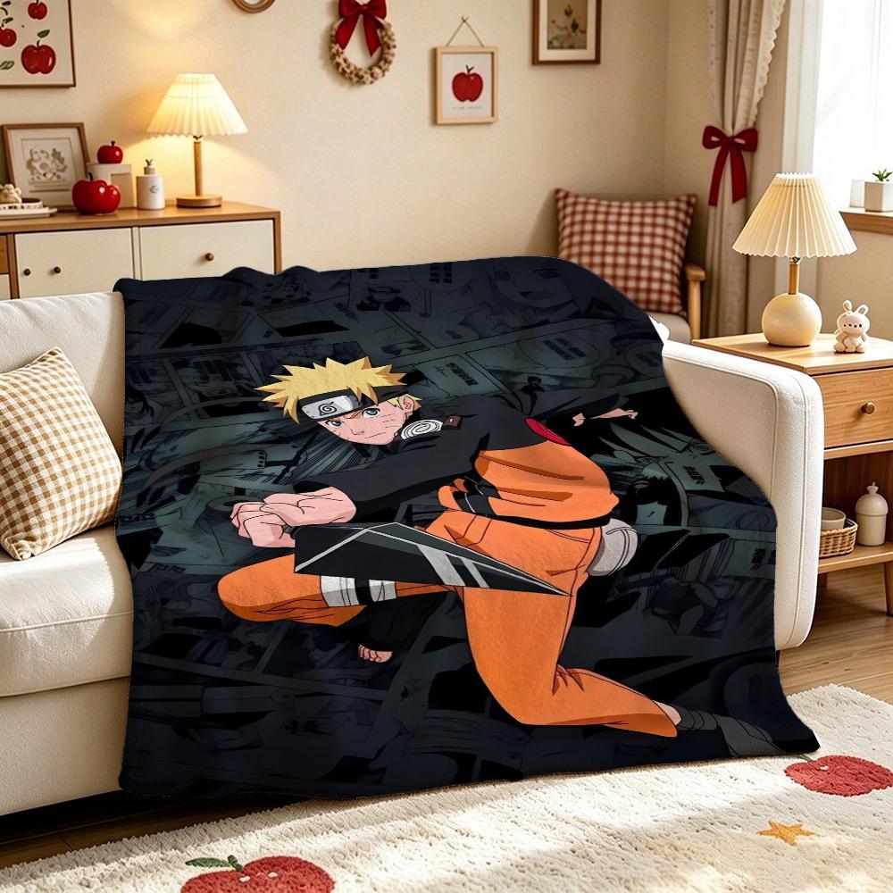 Naruto Pose Anime Printed Blanket Ultra Soft Throw Blanket For Office Sofa Home Decor Halloween Gift