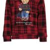 Polo Ralph Lauren Hoodie FW23 Loose Fit Plaid Bear Pattern Print Long Sleeve Color Block Kids Kids Hoodies 323920646-001