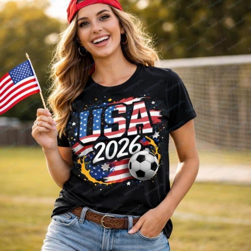 Country Tee Soccer Fan Shirt Women Game Day Soccer Outfit Soccer Sports Mom Shirt Aesthetic Wom