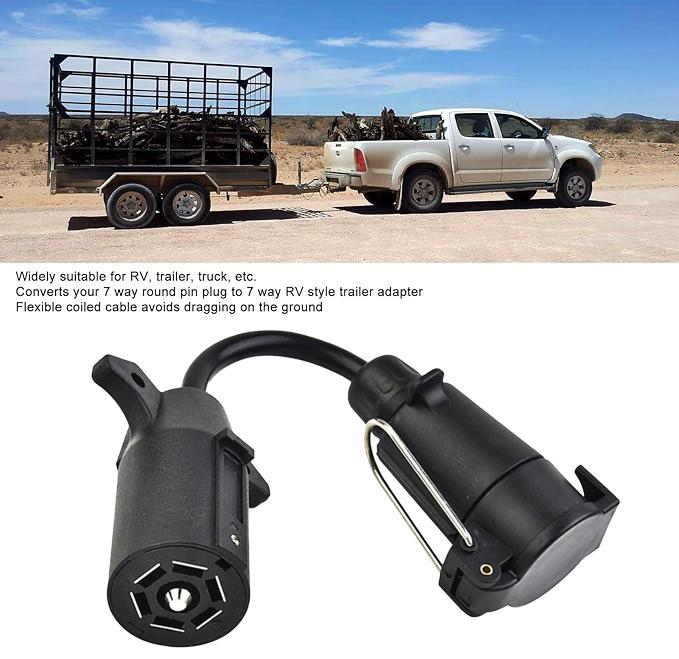 7-Pin American To European Trailer Adapter: Wiring Harness for Brake, Turn Signal & Tail Light Connector