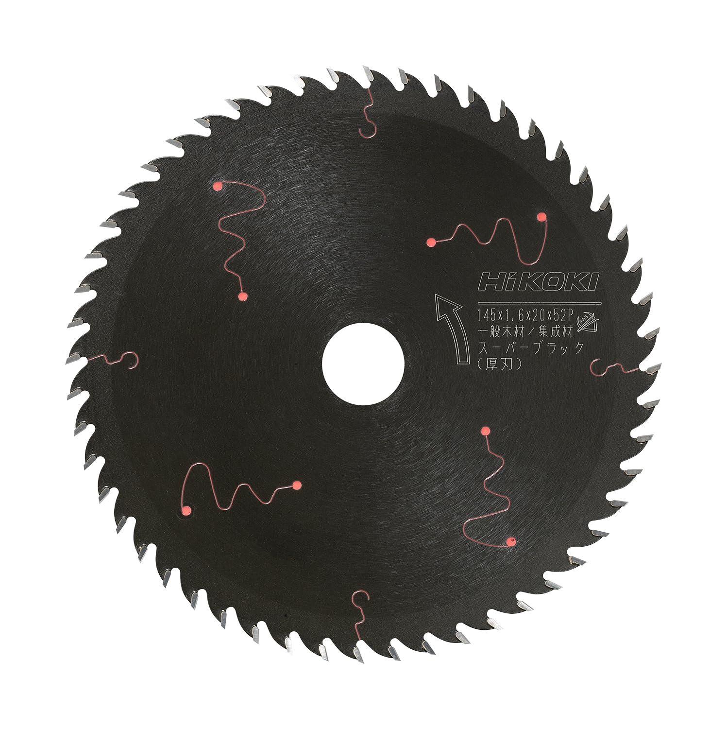 

HiKOKI Super Tip Saw for Laminated Wood and General Circular Replacement Blade, Black, 145mm, Wood, Saw, Blade, 0032-8542 чорний