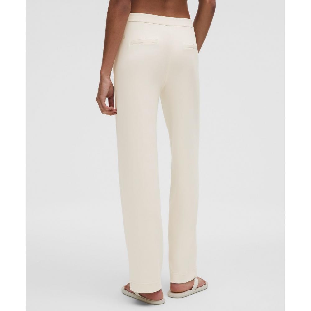 Lululemon Softstreme Pintuck Mid Rise Pant  Regular Light Ivory