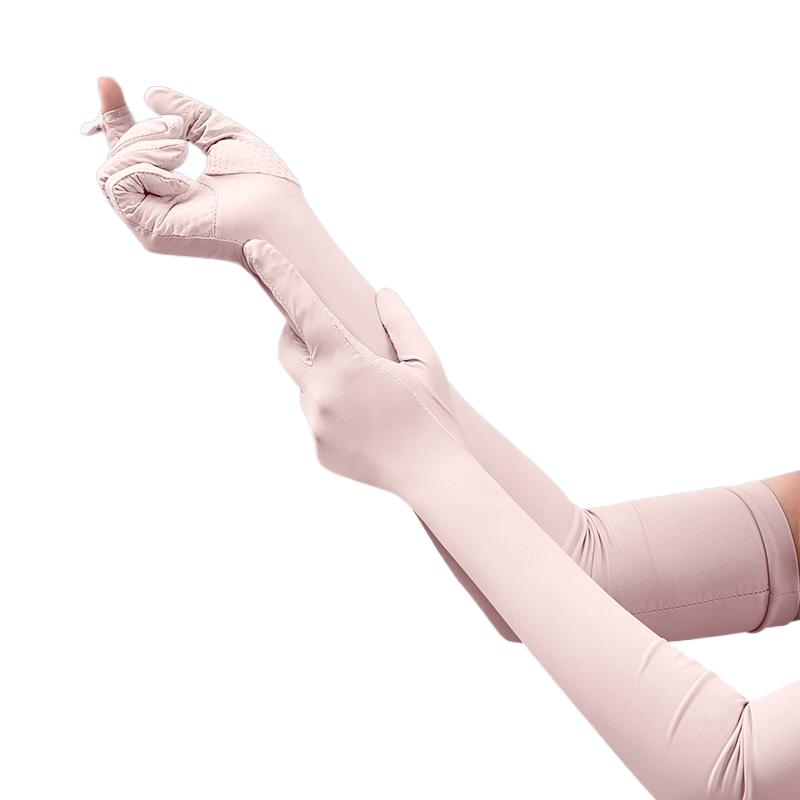 Summer Sun Protection Sleeve Women Outdoor Driving Riding Uv Long Breathable Arm Ice Silk Sleeves