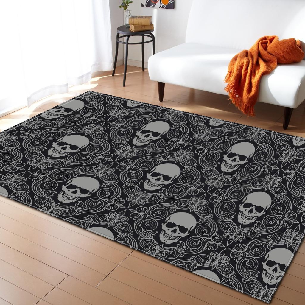 Skull Living Room Carpet Bedroom Dining Room Floor Mat