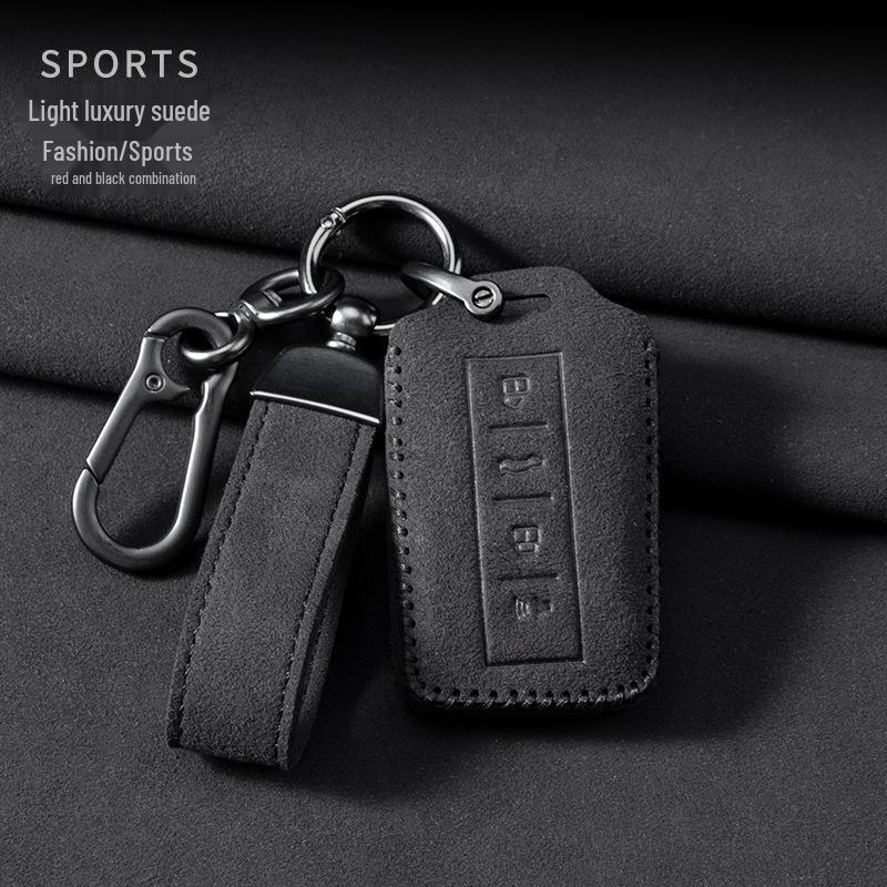 Compatible Suede Key Case for Tank 300/500, Protective Car Key Shell with Buckle