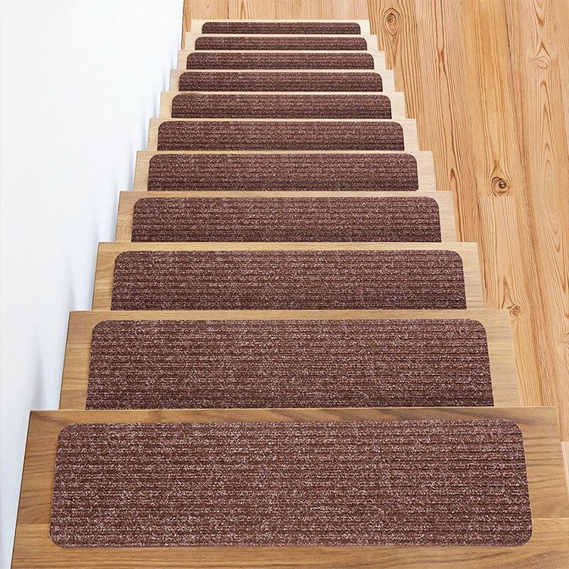 Non-Slip Stair Treads: Adhesive-Free, Cuttable, Wear & Dirt Resistant Mat for Stairs & Bathroom.