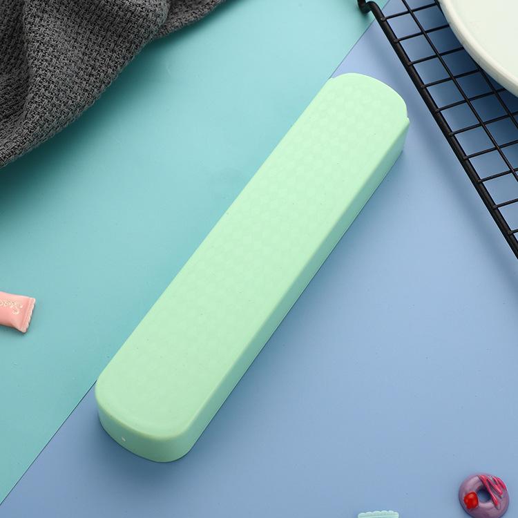 Cutlery Storage Box Plastic Chopsticks Fork Spoon Wheat Pull Box Outdoor Travel Portable Tableware Empty Box