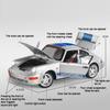 1/24 Alloy Diecast Metal Toys Car Model Porsche Phantom Police Car The Real Car with Sound Light Collection Enthusiasts Kids Great Gifts
