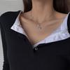 Silver Colors Necklace Single-layer Heart Openable Necklace for Women and Girls Fashion Choker Birthday Presents
