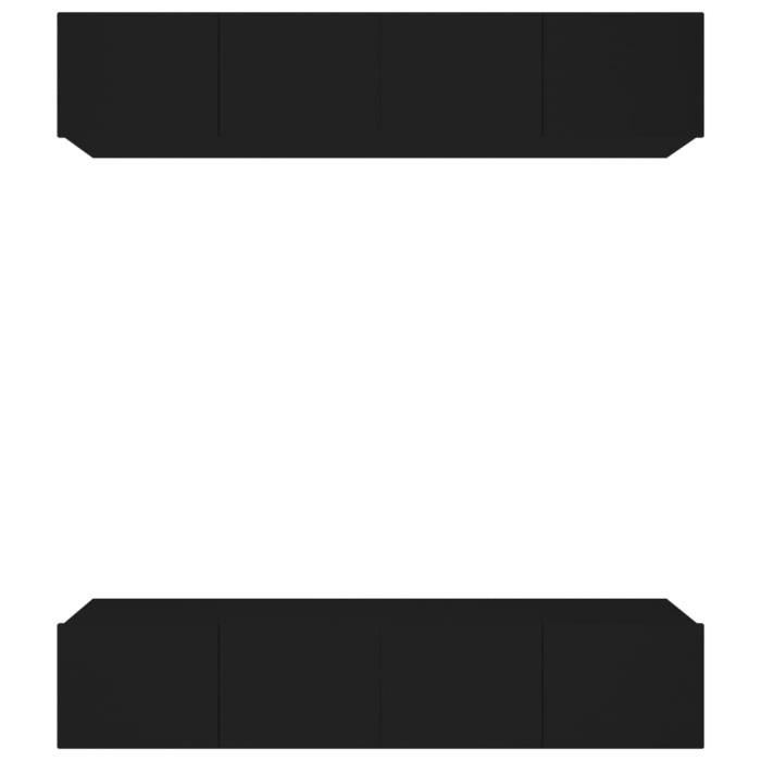 VidaXL Meubles TV 4 pcs Noir 80x30x30 cm Bois d'ingénierie 3114183
