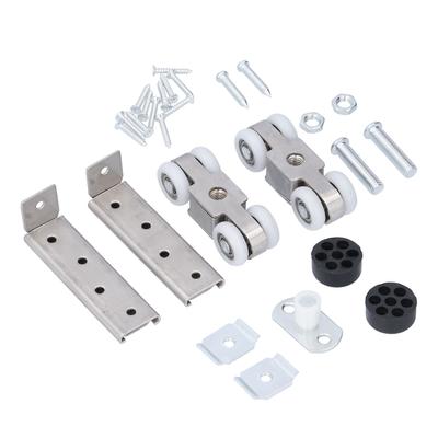 Sliding Door Track 304 Stainless Steel Mute 2 Holes Sturdy Sliding Door Roller for Home Office