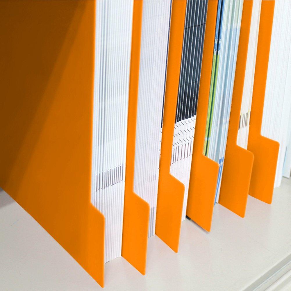 Vertical A4 Divider Guides Document File Divider Trays Set of 10 - ShelfBookshelfDrawer - Orange оранжевый 4600₽