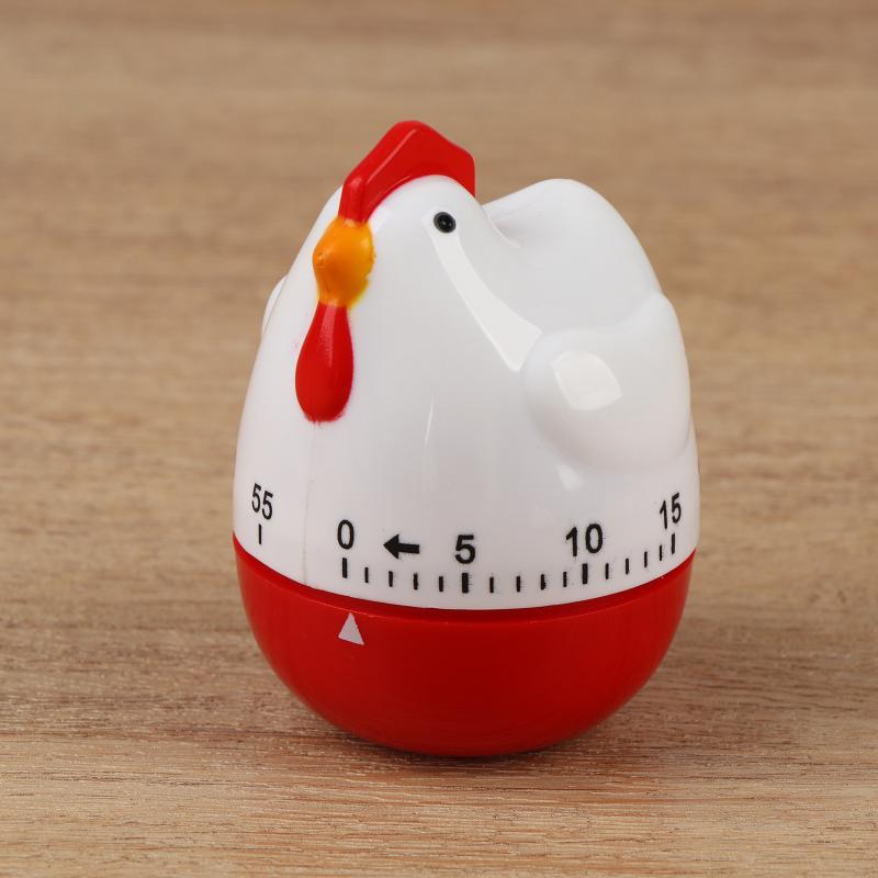 Cute Chicken Rooster Kitchen Timer Mechanical Countdown Alarm Clock Kid Friendly for Study Cooking Baking Reminder