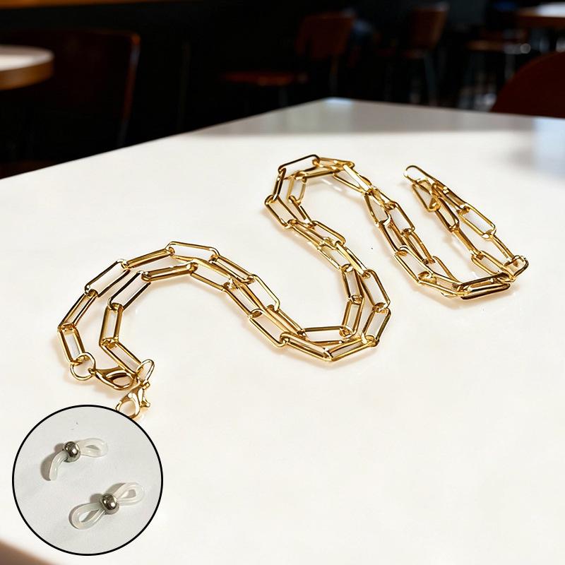 Glass Chain Necklace: Stylish Metal Lanyard for Glasses – Versatile Hip Hop Jewellery Accessory