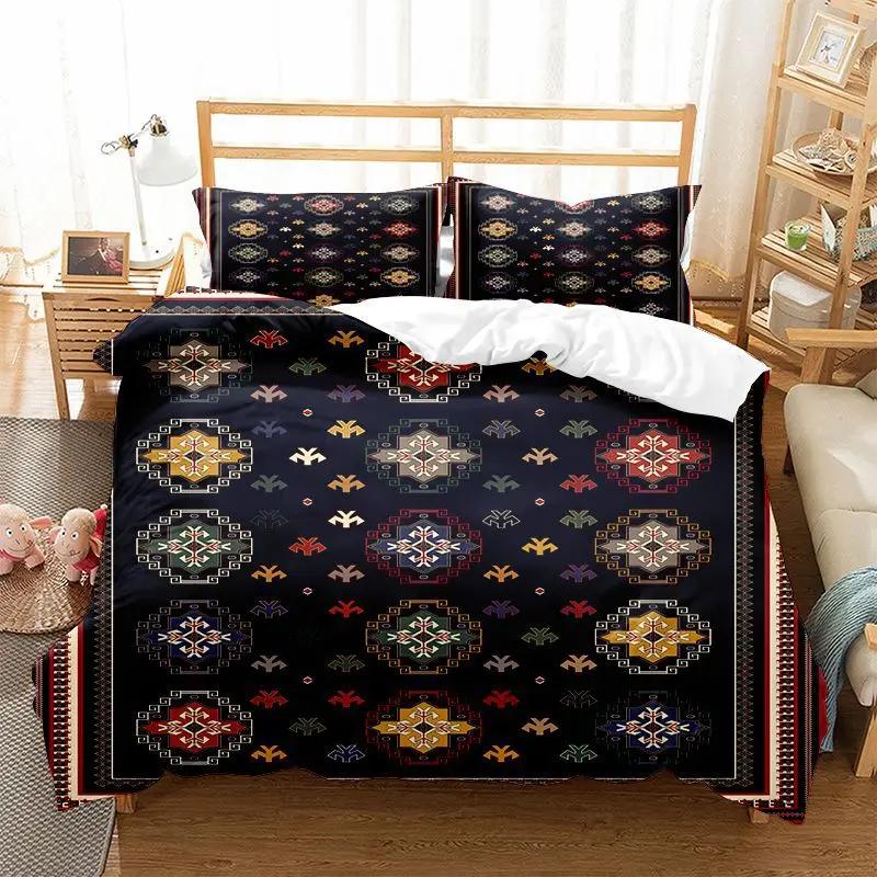

Bed Comforters Free Shipping ,Luxury 2/3 Piece Set Duvet Cover Set European Style Boho Flower 2 People Winter Bed Duvet Cover EU single(135x200cm)