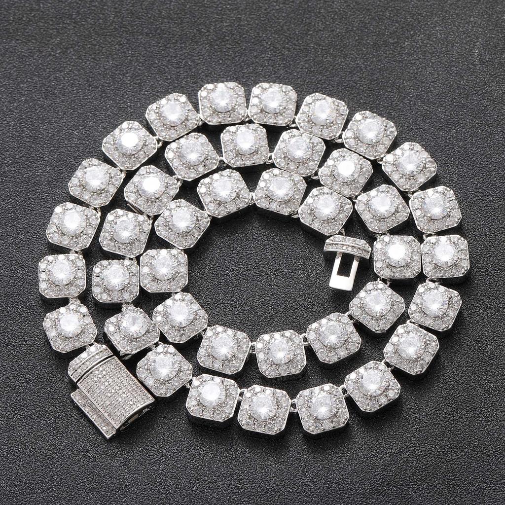 Hip Hop 10mm Zirkonia Halskette Iced Out CZ Vergoldete Tennis Kette Modeschmuck Hip Hop für Männer Frauen