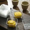 100Pcs Square Moon Cake Trays Mooncake Packaging Box Without Cover Food Container Holder Gold Plastic Cake Box For Cookie