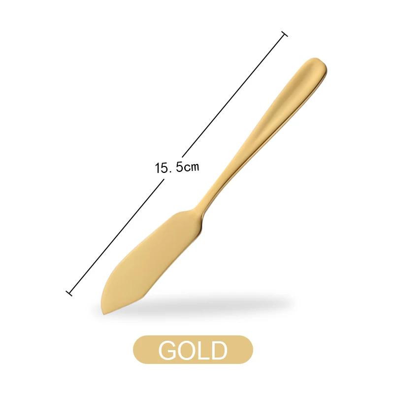 Buy Go 304 Butter Knife Cheese Dessert Jam Spreaders Stainless Steel Cream Gold Rose Knifes Western Cutlery Breakfast Tool