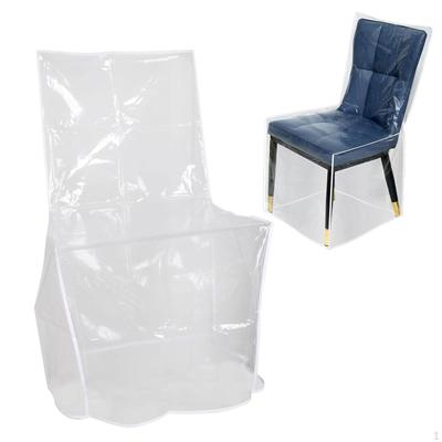 Şeffaf Slipcover Yemek Sandalyesi PVC Kılıf Mutfak Evcil Hayvan Tüyü Şeffaf Kalınlaştırılmış Tam Kapsama