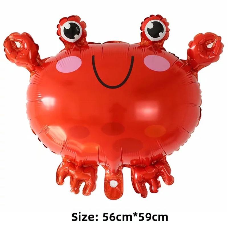

Q-версия Мультяшные Шары из Алюминиевой Фольги в виде Морских Животных, Крабы, Морские Коньки, Осьминоги, Рыбы Фугу, Морские Звезды, Шары для Украшения Вечеринки Q version crab