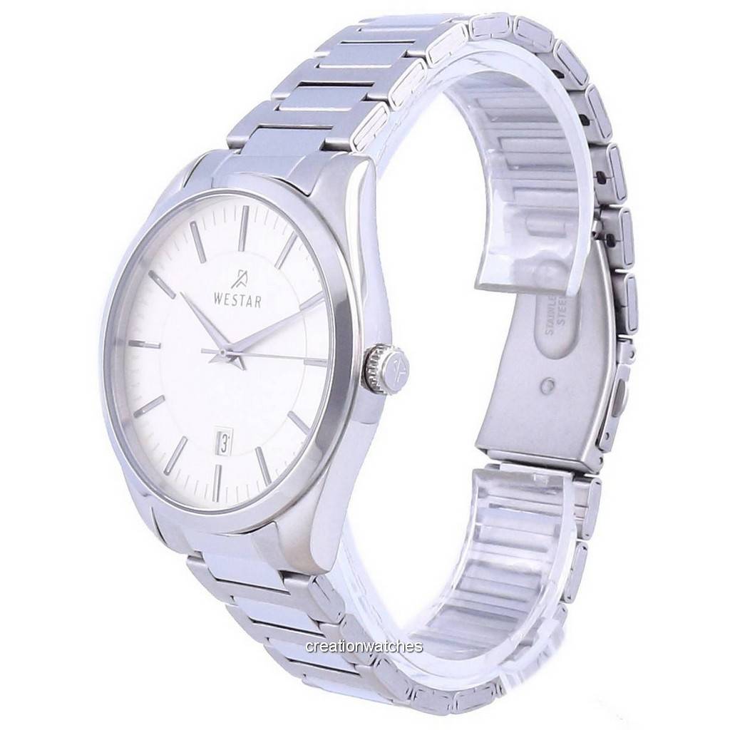 Westar Champagne Dial Stainless Steel Quartz 50213 STN 102 Men's Watch