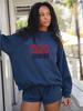 Trendy Print High Neck Women's Casual Loose Sweatshirt for Spring and Autumn