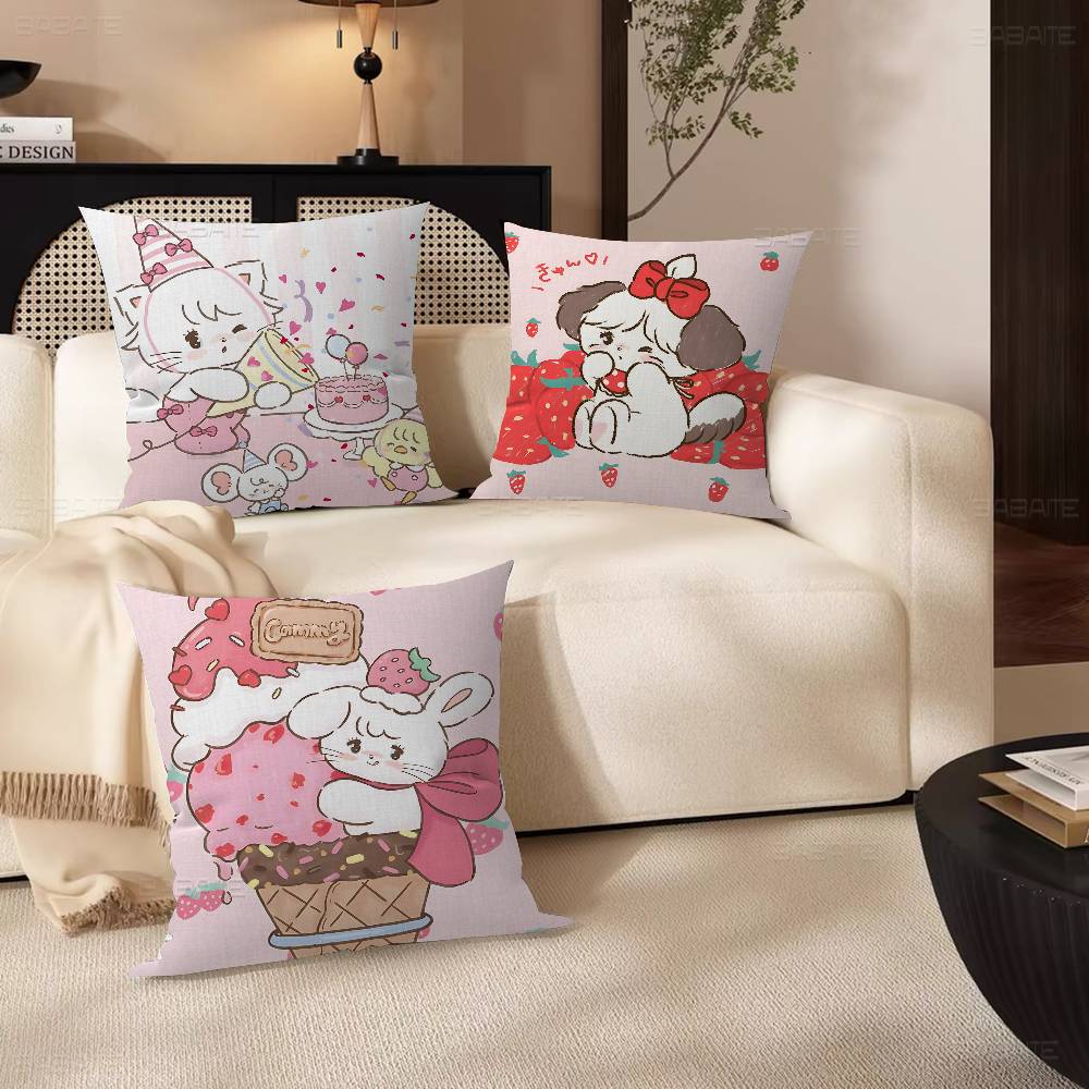 Beliebte M-Mikko Niedliche Katze Personalisierte Bildtext Heimdekorationskissen Haushaltsgeschenke 45x45cm