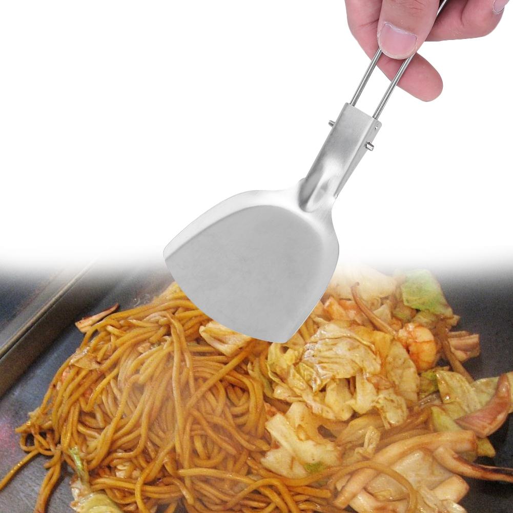 Camping Spatula, Stainless Steel Camping Spatula Set Spatula with Handle for Camping, Picnic