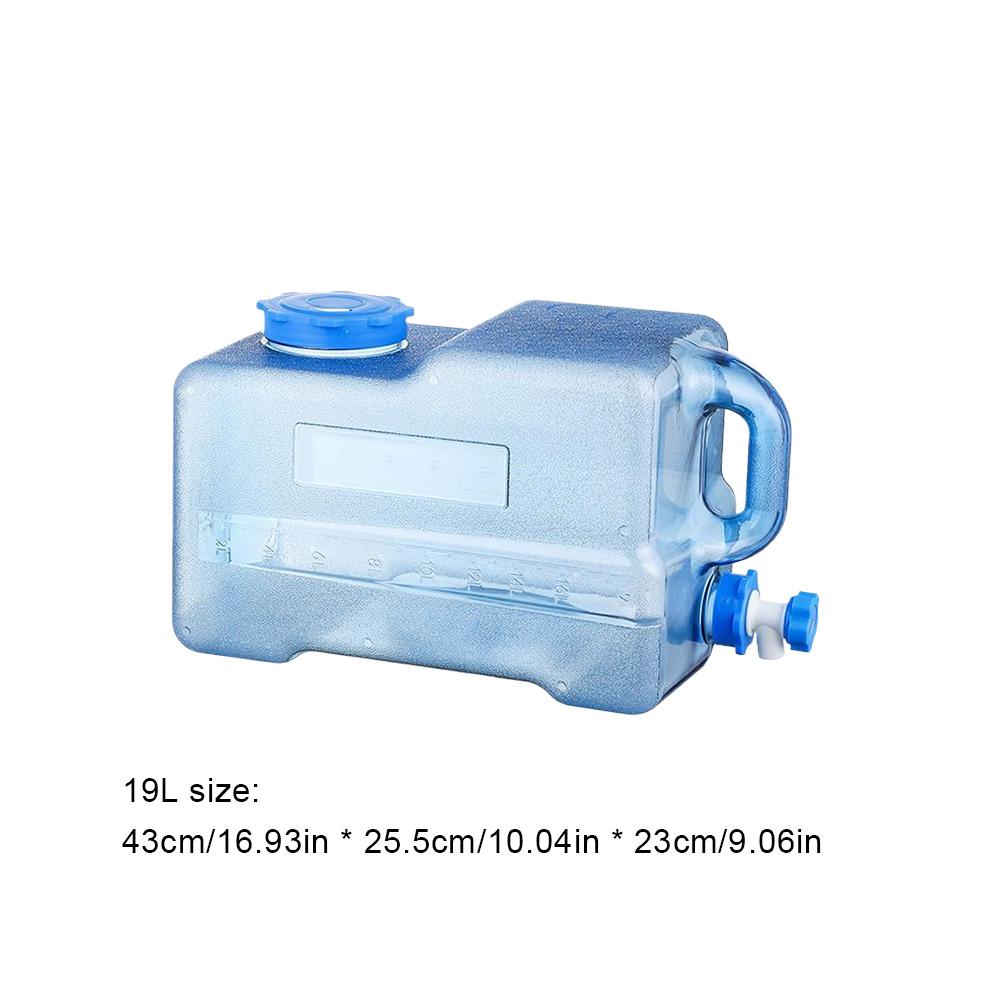 7.5L/12L/15L/19L/24L Camping Water Container with Faucet Large Capacity Emergency Water Storage for Vehicle Car Outdoor Camping