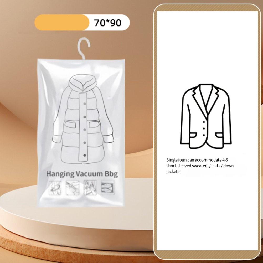 Clothing Storage Hanging Vacuum Bags Vacuum Seal Bags 70*90cm