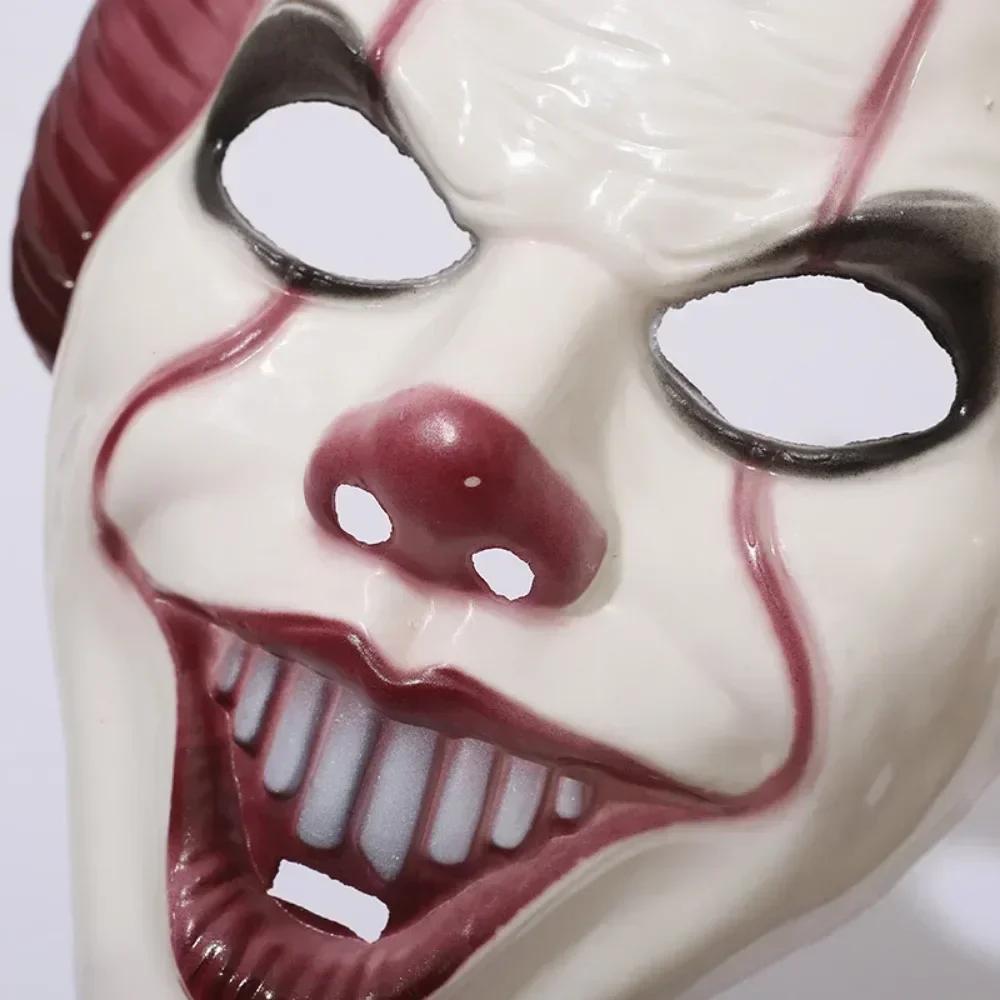 Halloween Horror Scary Full Face Mask Clown Resurrection Night Makeup Ball Haunted House Script Killing Props Facial Decoration