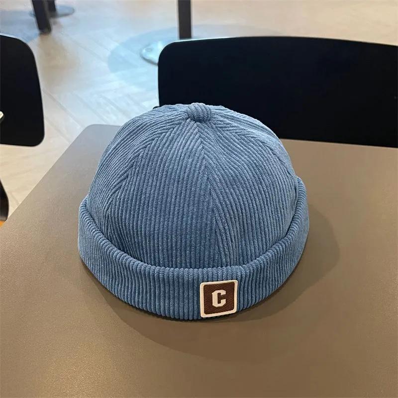 Herbst Koreanischer Stil Warmer Kinderhut: Vielseitige Melonenmütze für Jungen & Mädchen mit trendigem Buchstaben-Design